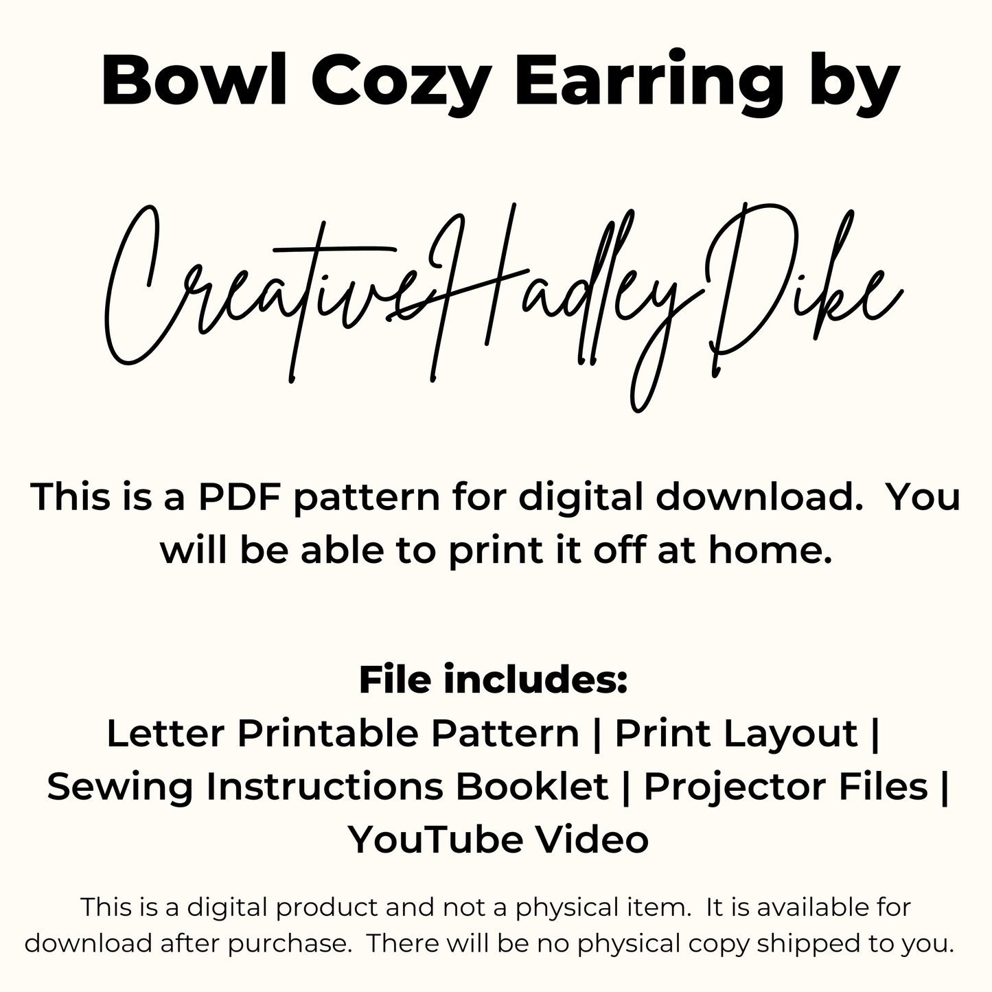 Bowl Cozy PDF Sewing Pattern