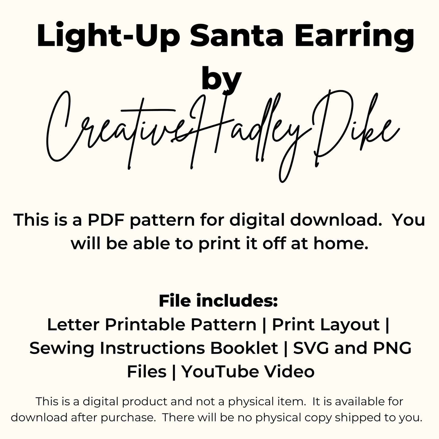 DIY Light-Up Santa Earrings Pattern | Light-Up Santa Earrings | DIY Santa Earrings | Cricut Santa Earrings | Cricut Light-Up Santa Earrings