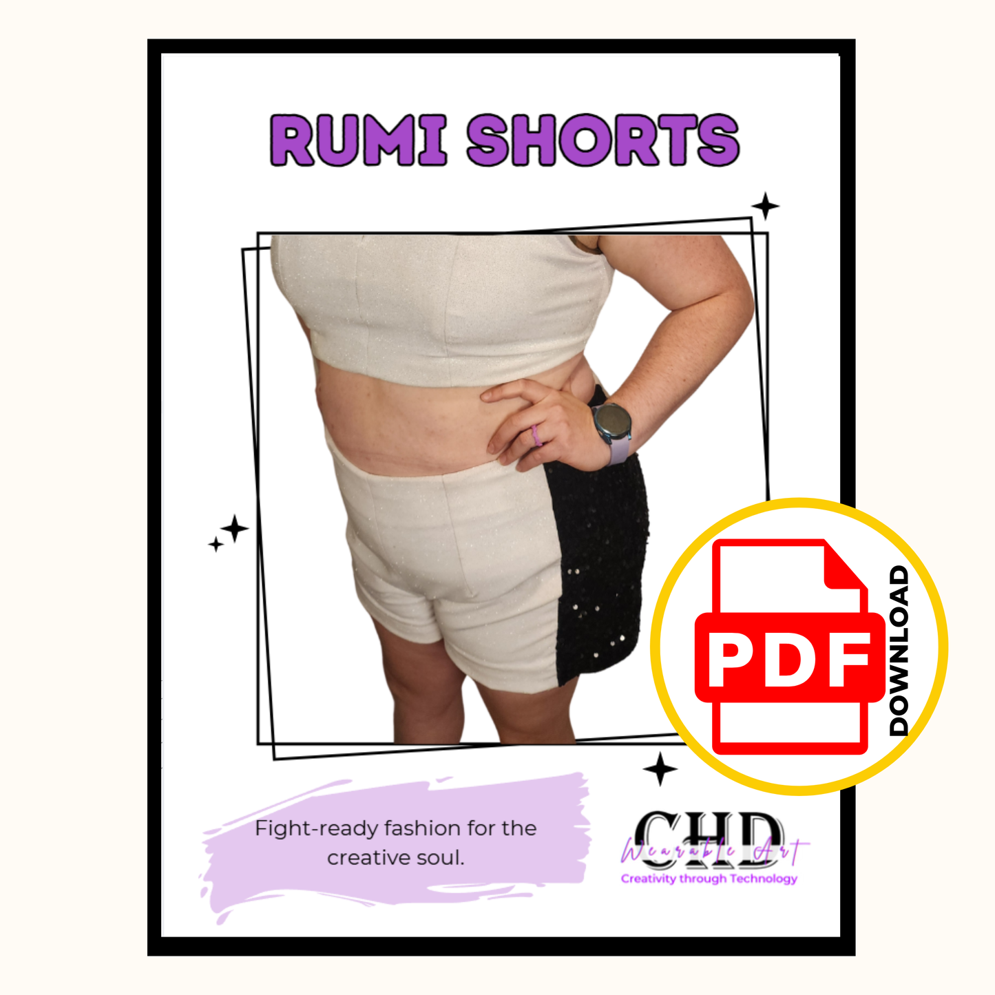 Cosplay-Inspired Shorts Sewing Pattern with PDF + Projector Files Sew along video and 18 Sizes Included