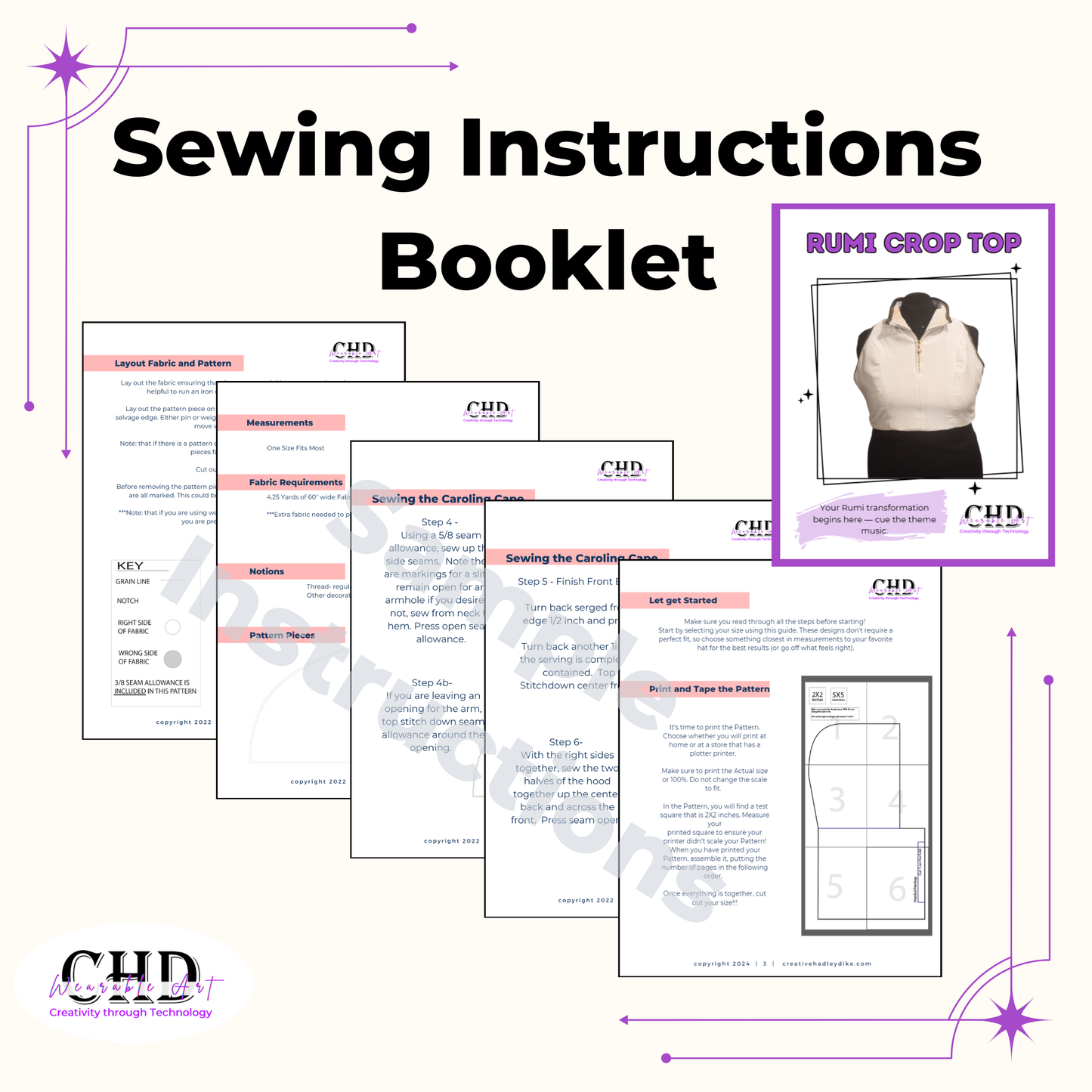 K-Pop Cosplay Crop Top | Demon Fighting Outfit DIY Tutorial - 18 sizes - Projector and Print Files
