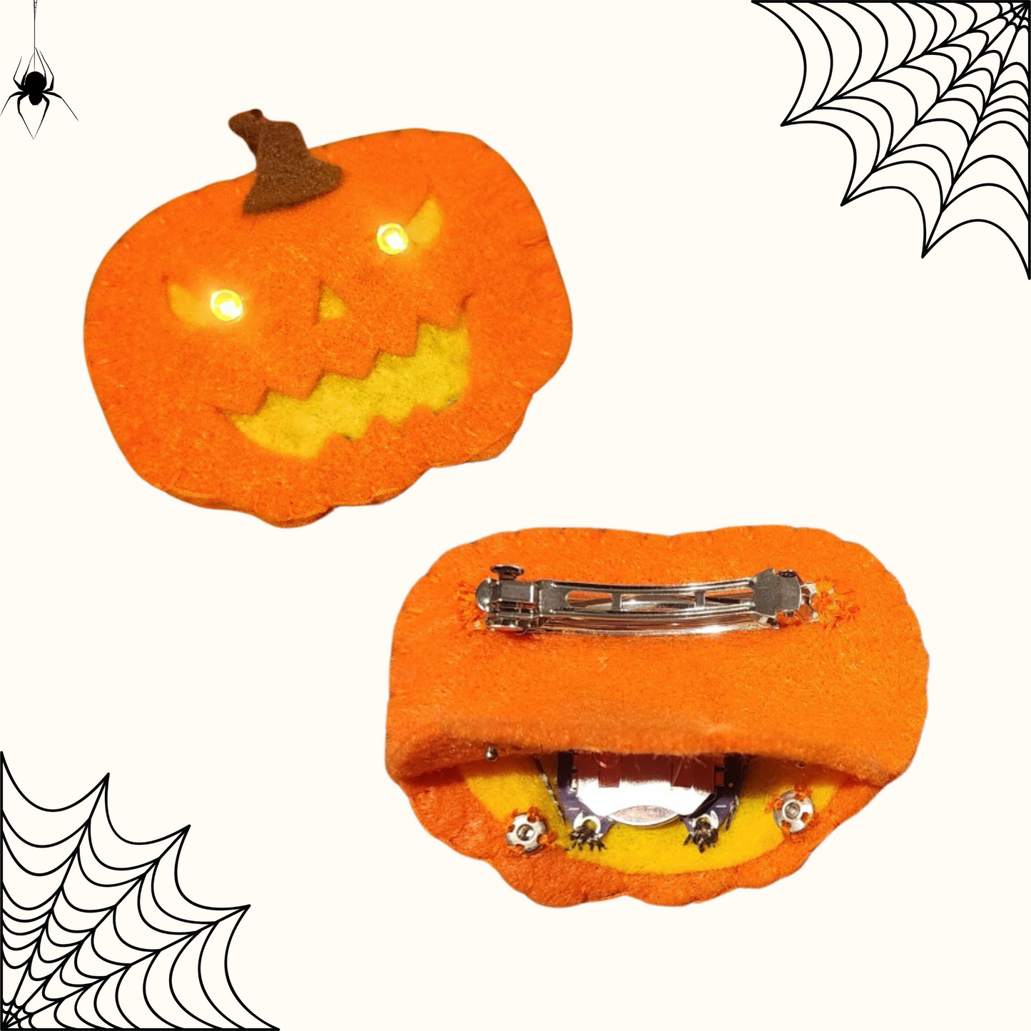 Pumpkin Hair Clip Sewing Pattern – Printable PDF & Video Tutorial with 4 Designs