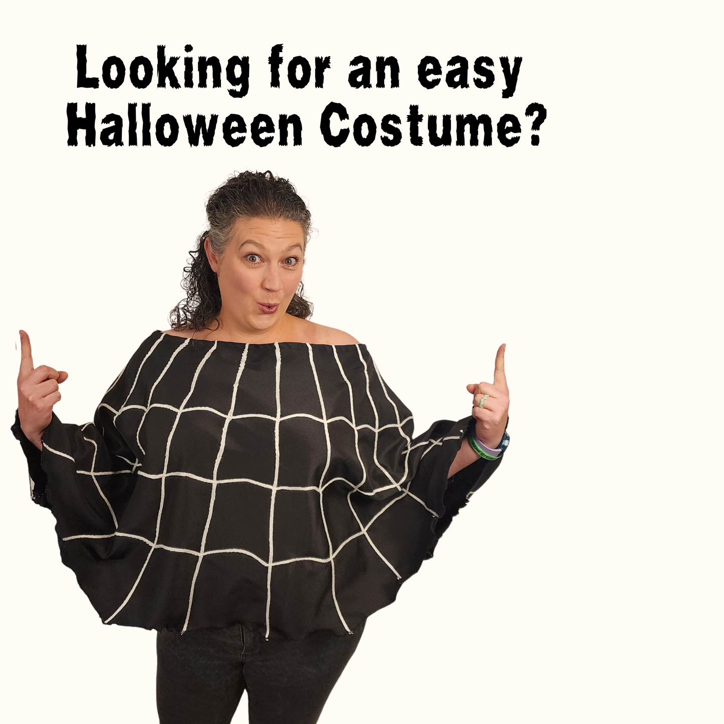 Spider Web Poncho Sewing Pattern PDF and Projector Instructions with Video Tutorial Sizes XS-5XL