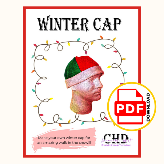 Winter Hat Pattern | Fleece Hat Pattern | Easy Winter Hat Pattern | Simple Hat Sewing Pattern | 4-Piece Hat Pattern | Downloadable Pattern