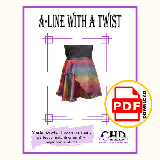 A-line Skirt with a Twist PDF Sewing Pattern