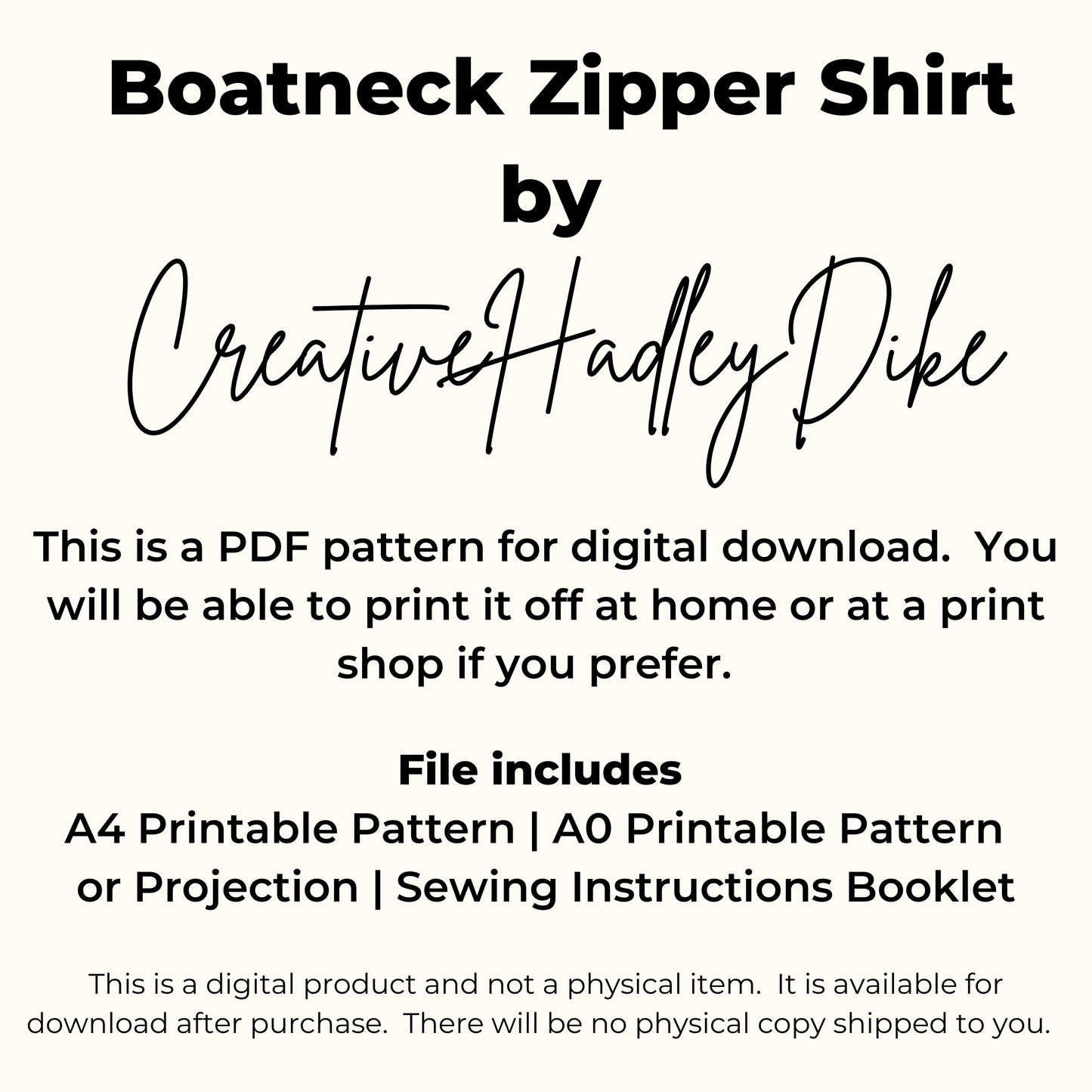 Pink Zipper Shirt Pattern