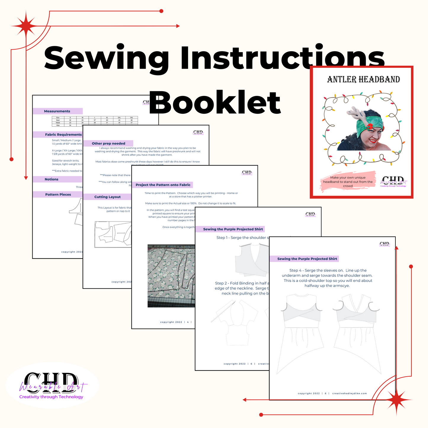Antler Headband PDF Sewing Pattern