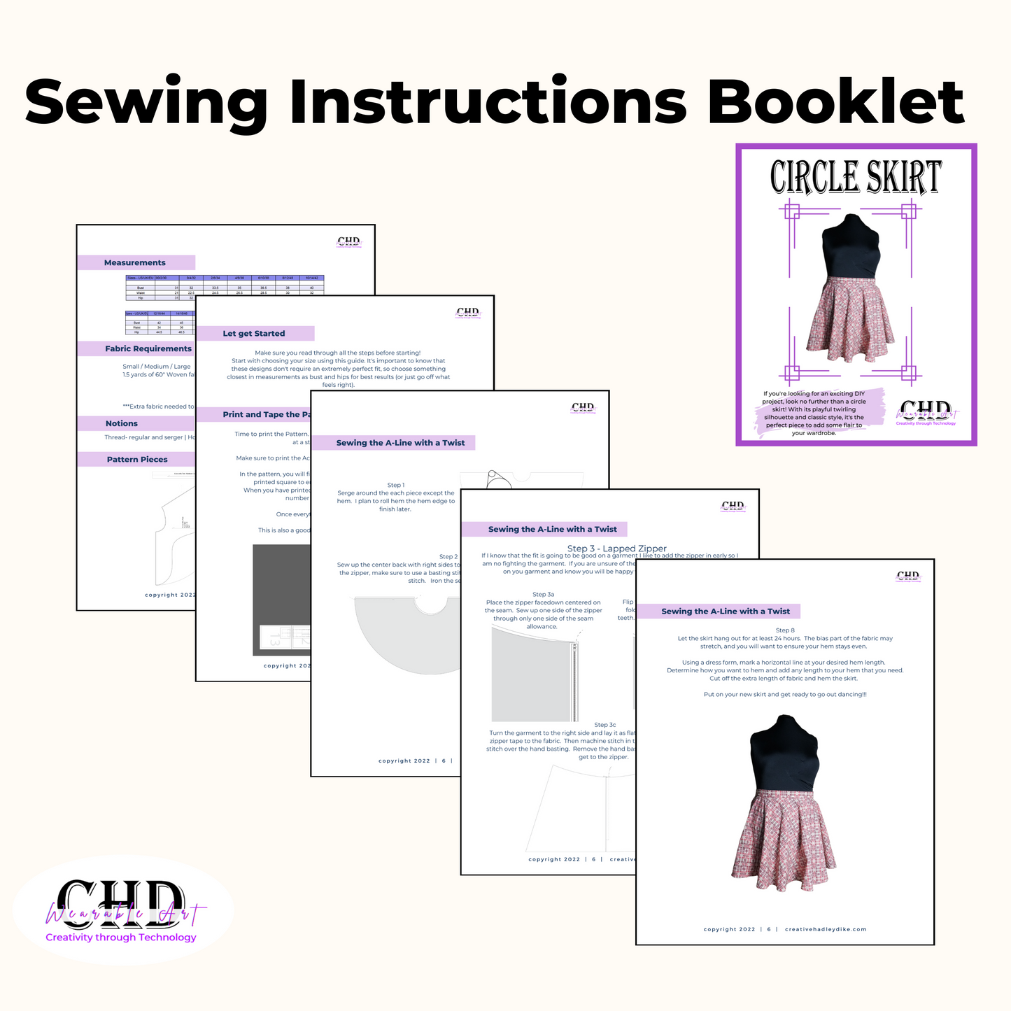 Circle Skirt Sewing Pattern | PDF Circle Skirt Sewing Pattern | Projected Sewing Pattern | Circle Skirt | Easy PDF Sewing Pattern