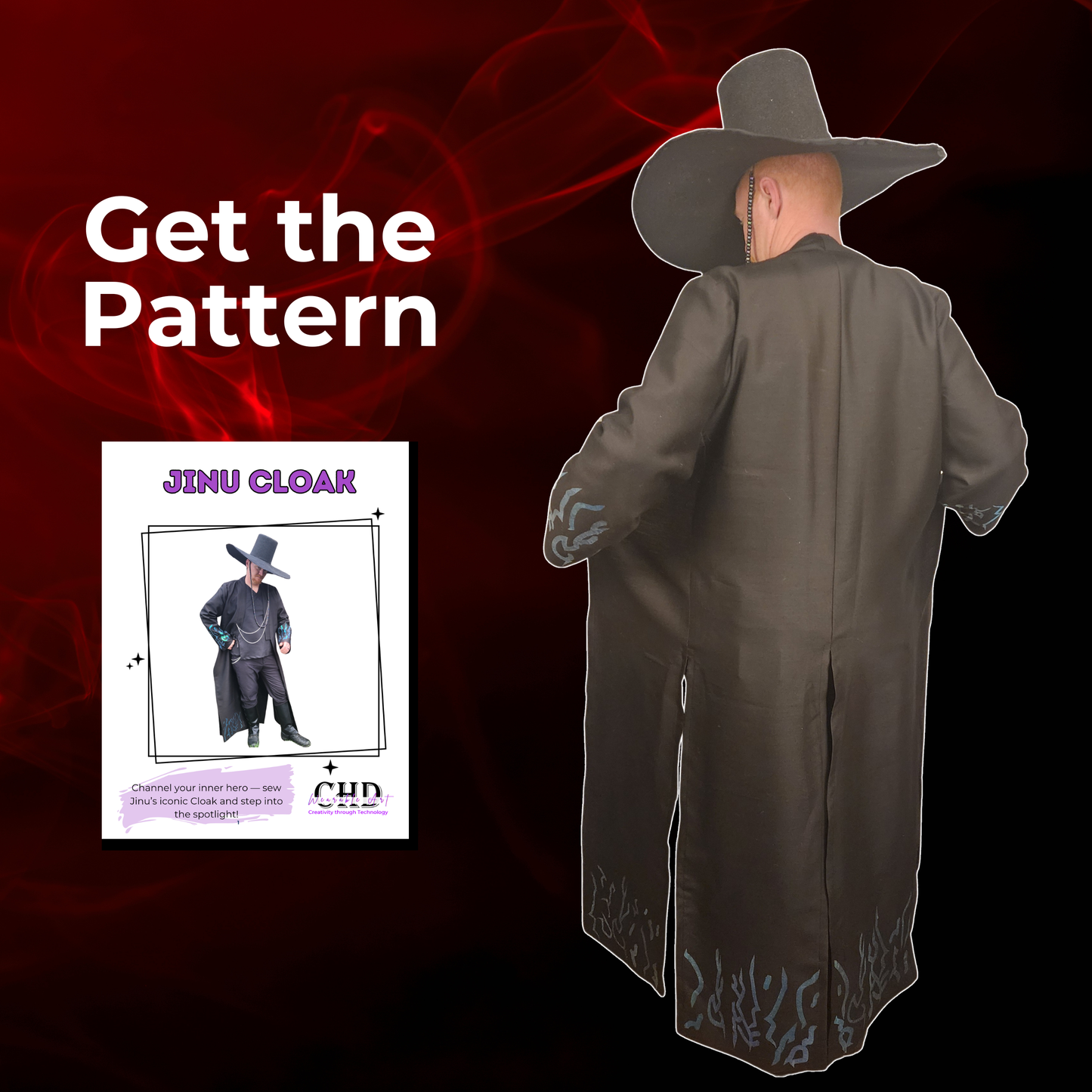 K-Pop Inspired Cloak Sewing Pattern (PDF and Projector Pattern)