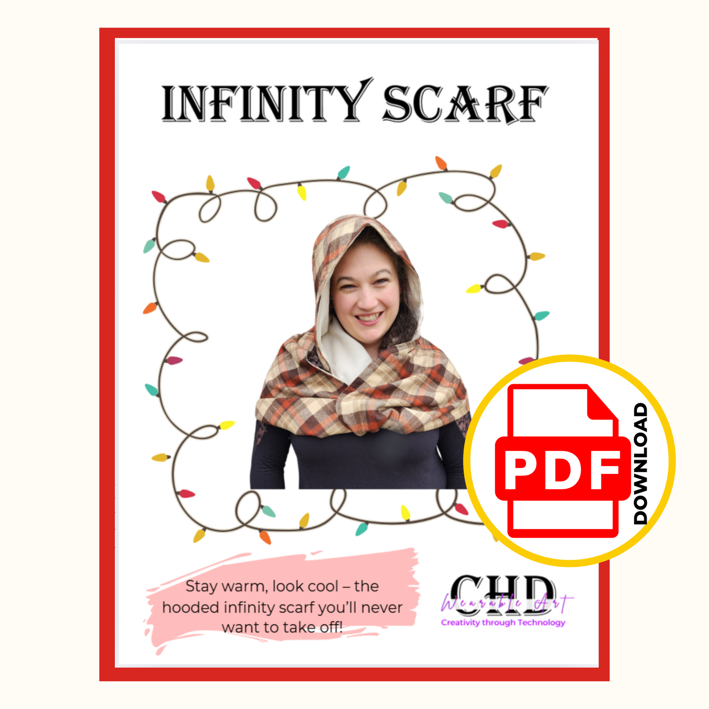 Hooded Infinity Scarf Sewing Pattern