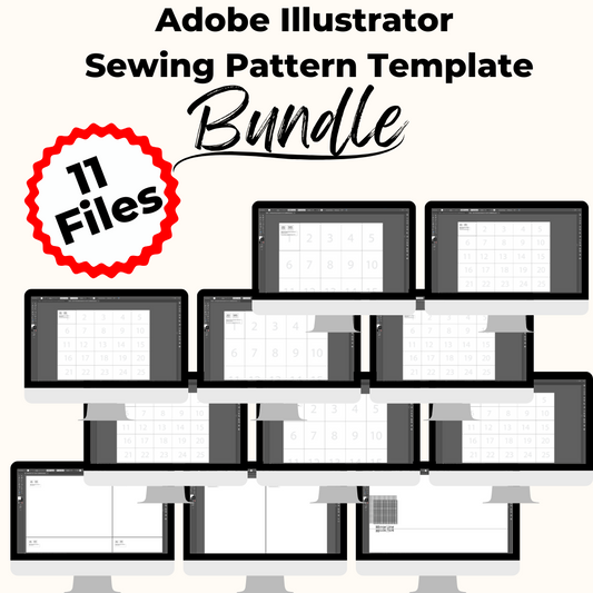 Illustrator Sewing Pattern Print Board Template Bundle (Digital Download)