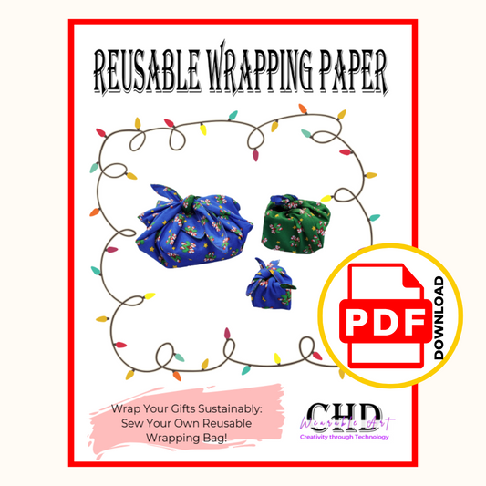 Reusable Fabric Gift Bag Sewing Pattern