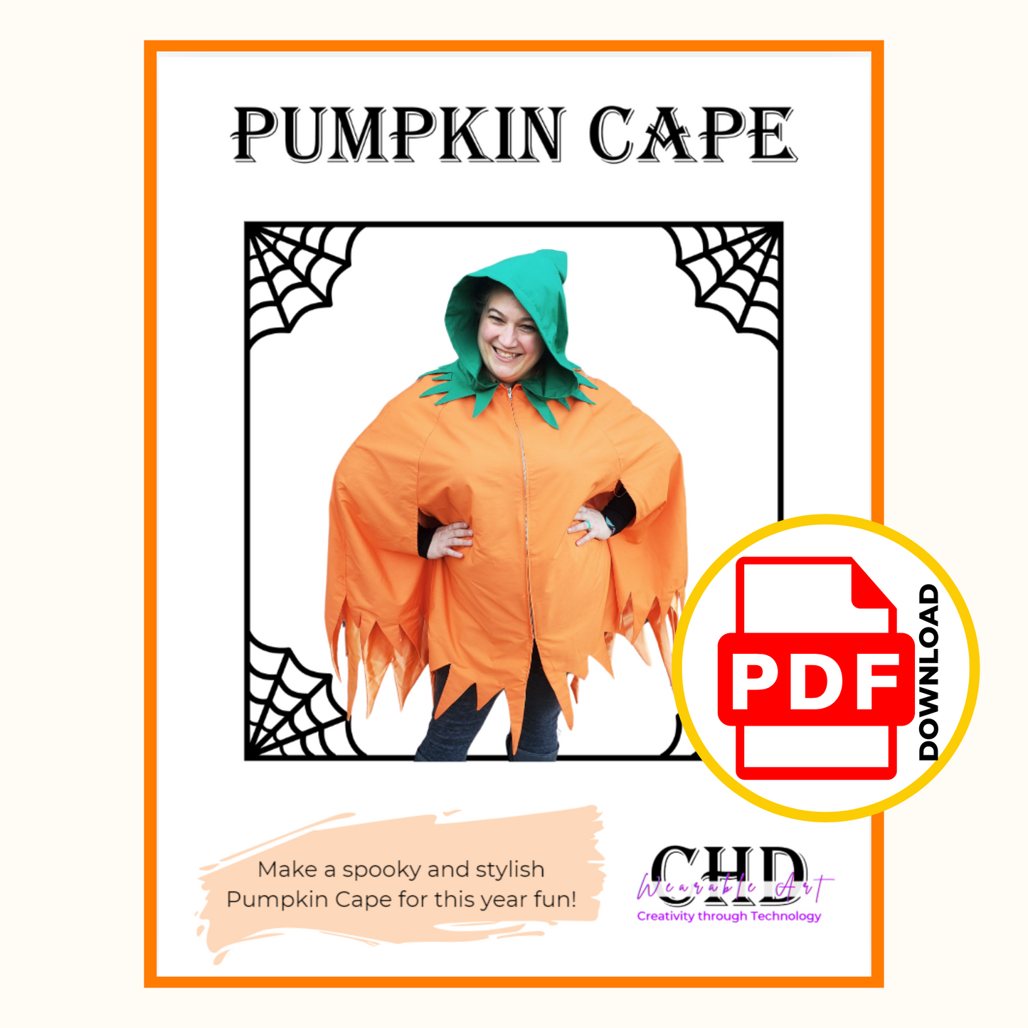 Pumpkin Cape Sewing Pattern | Halloween Costume