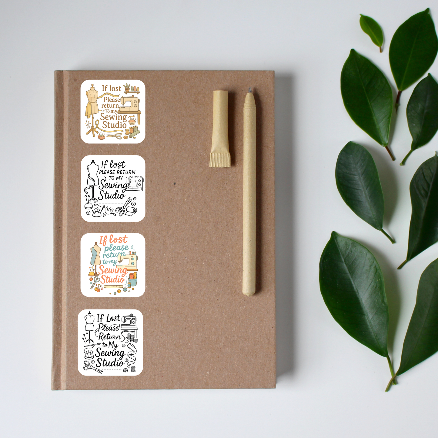 If Lost Return to My Sewing Studio Stickers – Sewing Humor Glossy Vinyl Decals