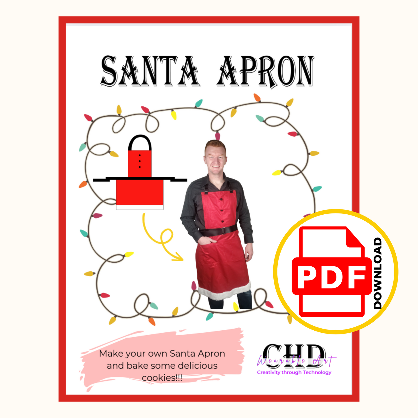 Santa Claus Apron Sewing Pattern