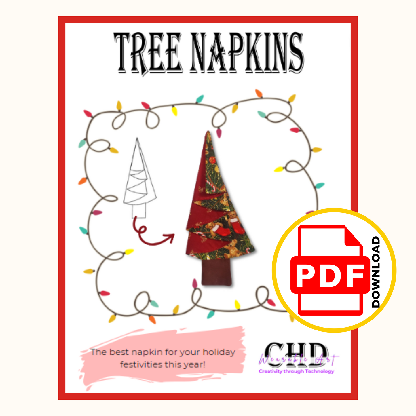 Tree Napkin Sewing Pattern