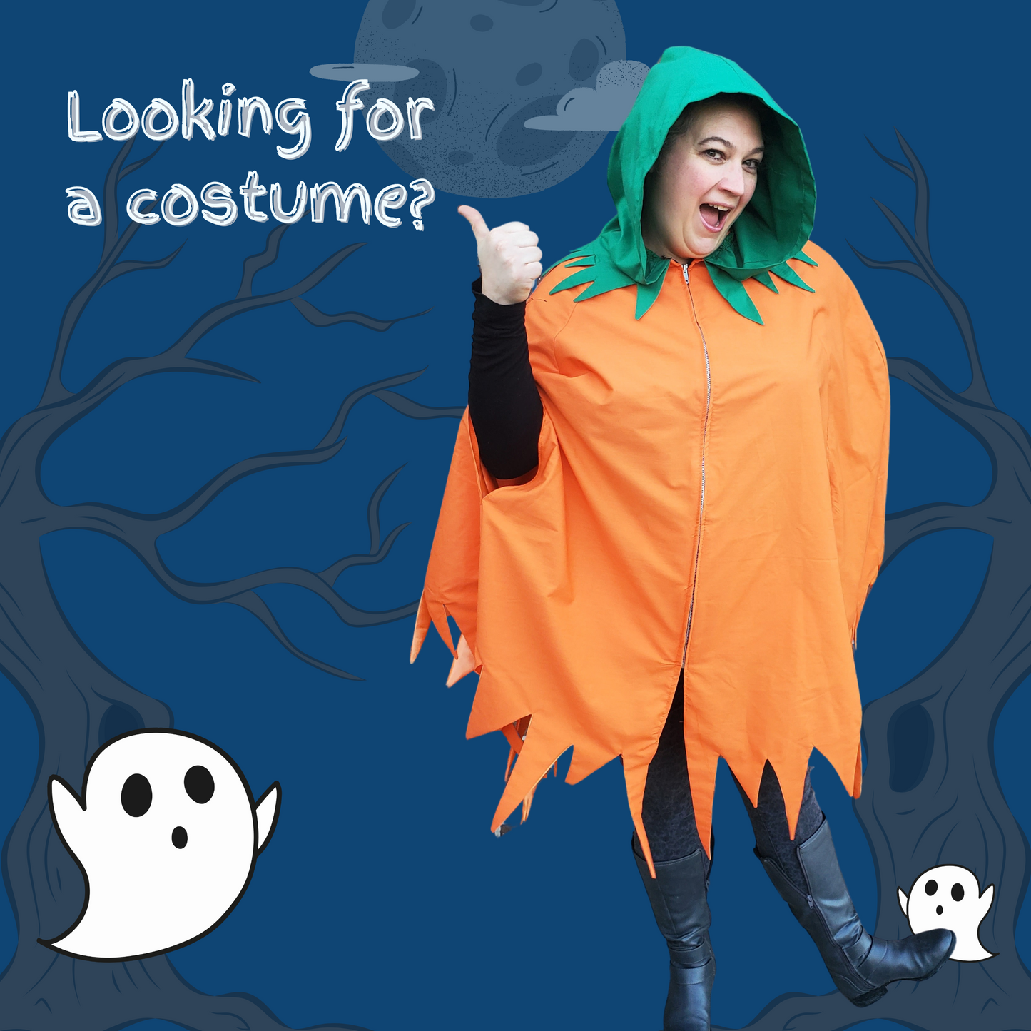 Pumpkin Cape Sewing Pattern | Halloween Costume