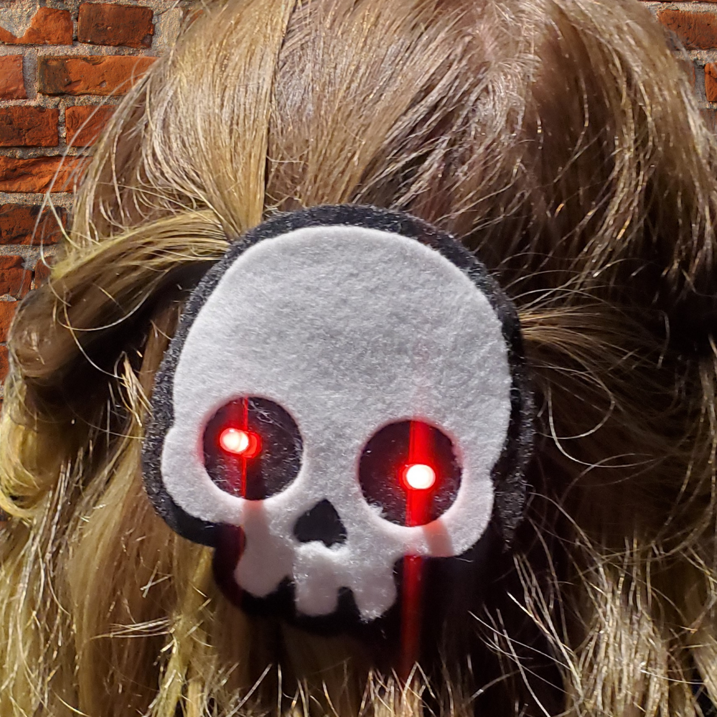 Light-Up Skull Barrette Sewing Pattern – Beginner Friendly DIY Craft | DIY Barrette | Halloween Barrette | Skull Accessory | Skull Barrette