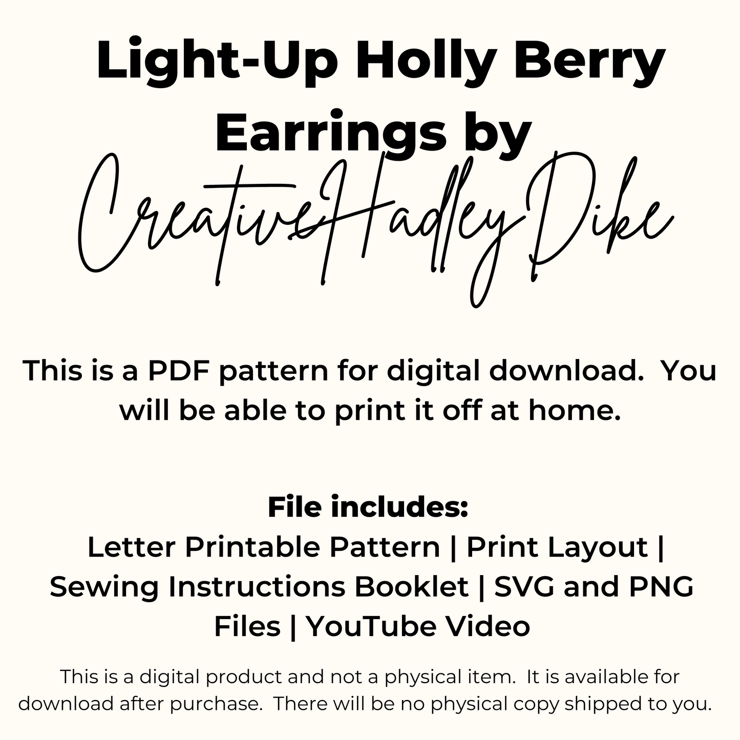 DIY Holly Berry Earrings Pattern