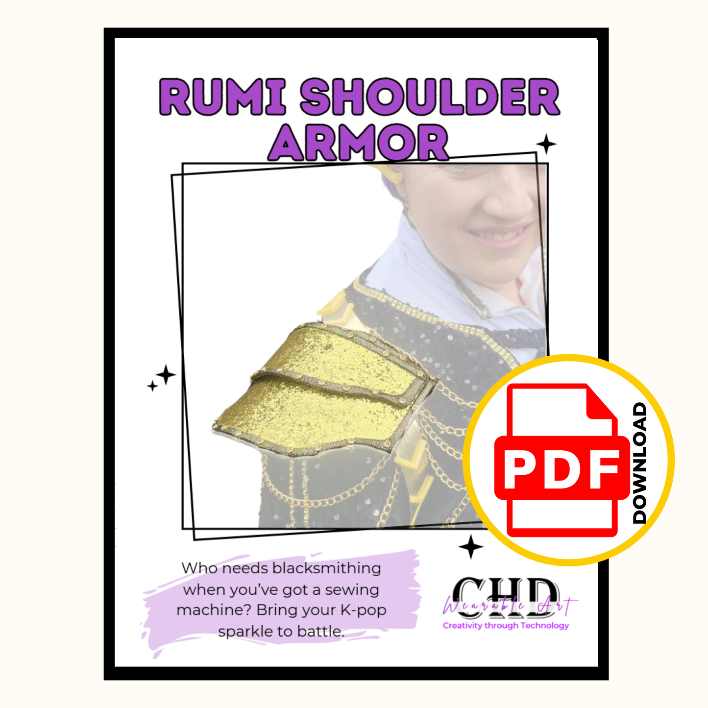 Cosplay Armor Template a K-Pop Inspired Costume Accessory - 4 Size options