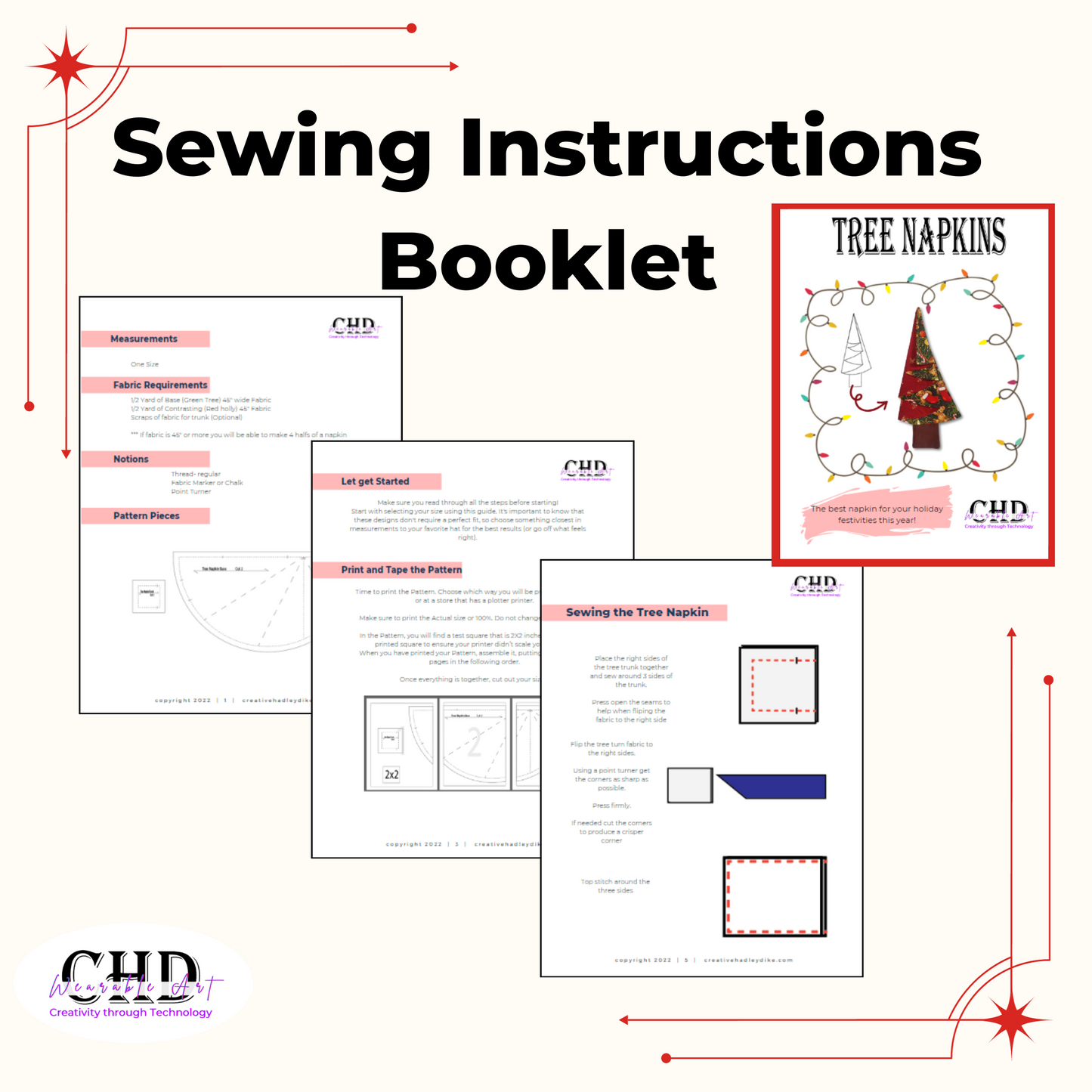 Tree Napkin Sewing Pattern