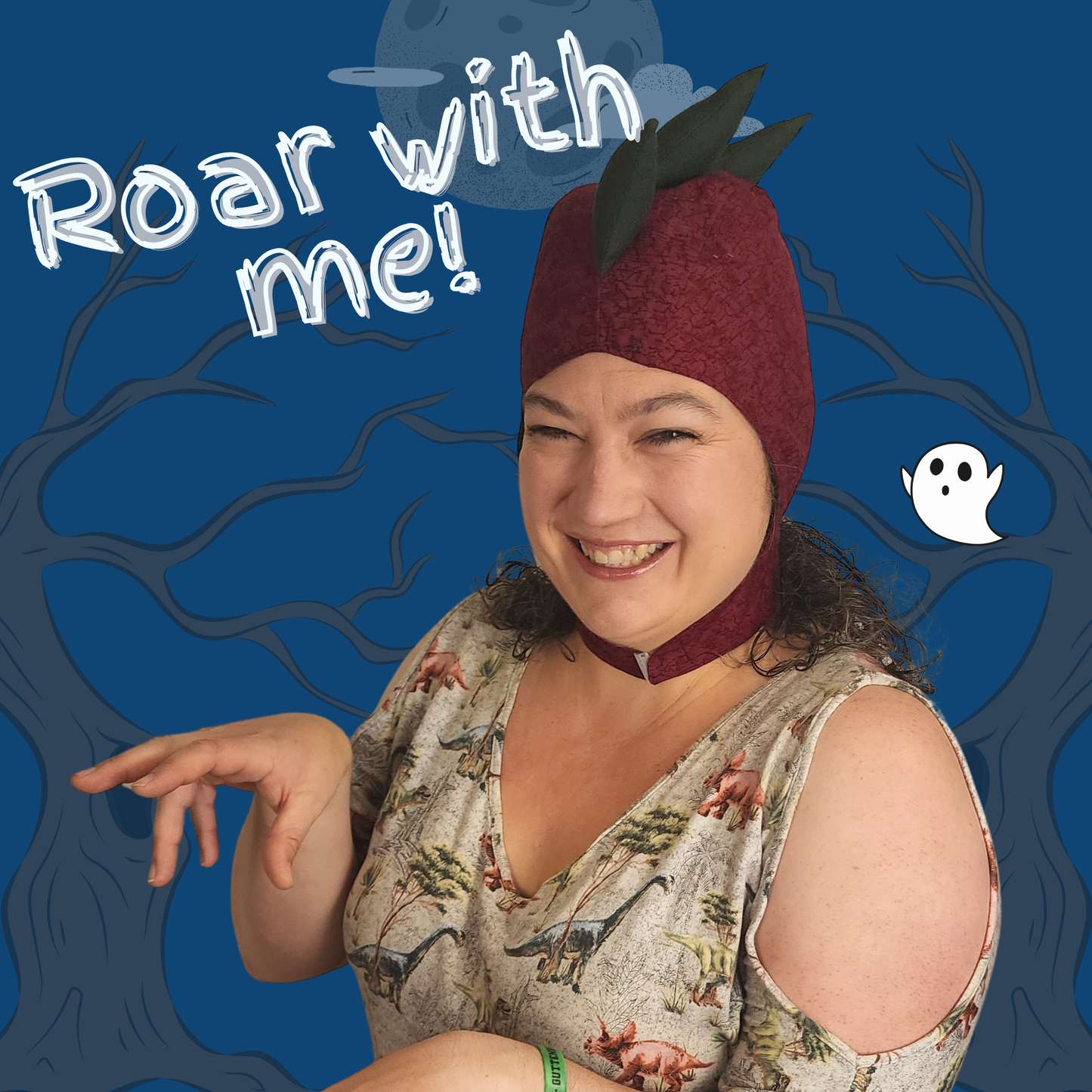 Dinosaur Spikes Hood Sewing Pattern, PDF + Projector  8-Sizes