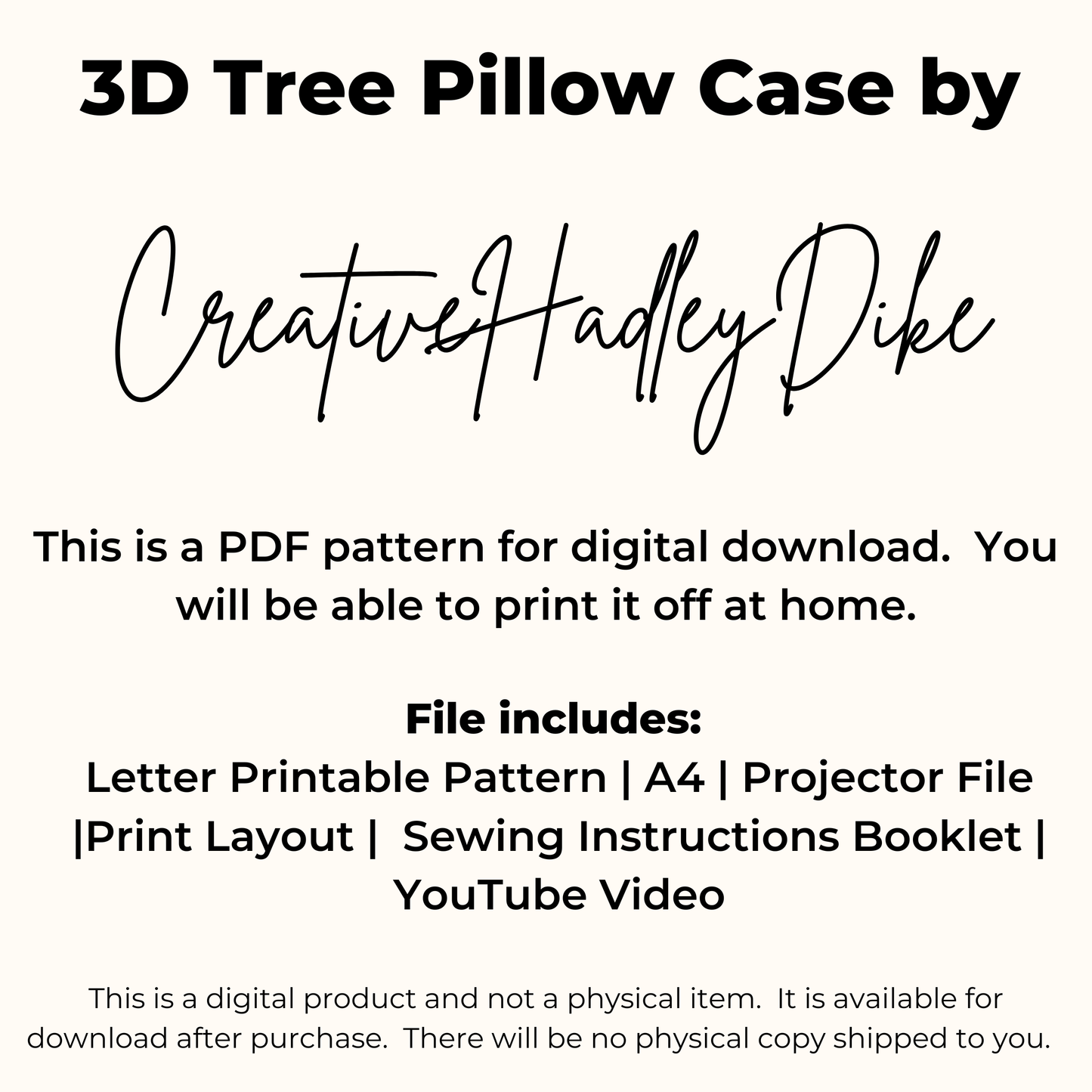 3D Tree Sewing Pattern,  Holiday Decor PDF