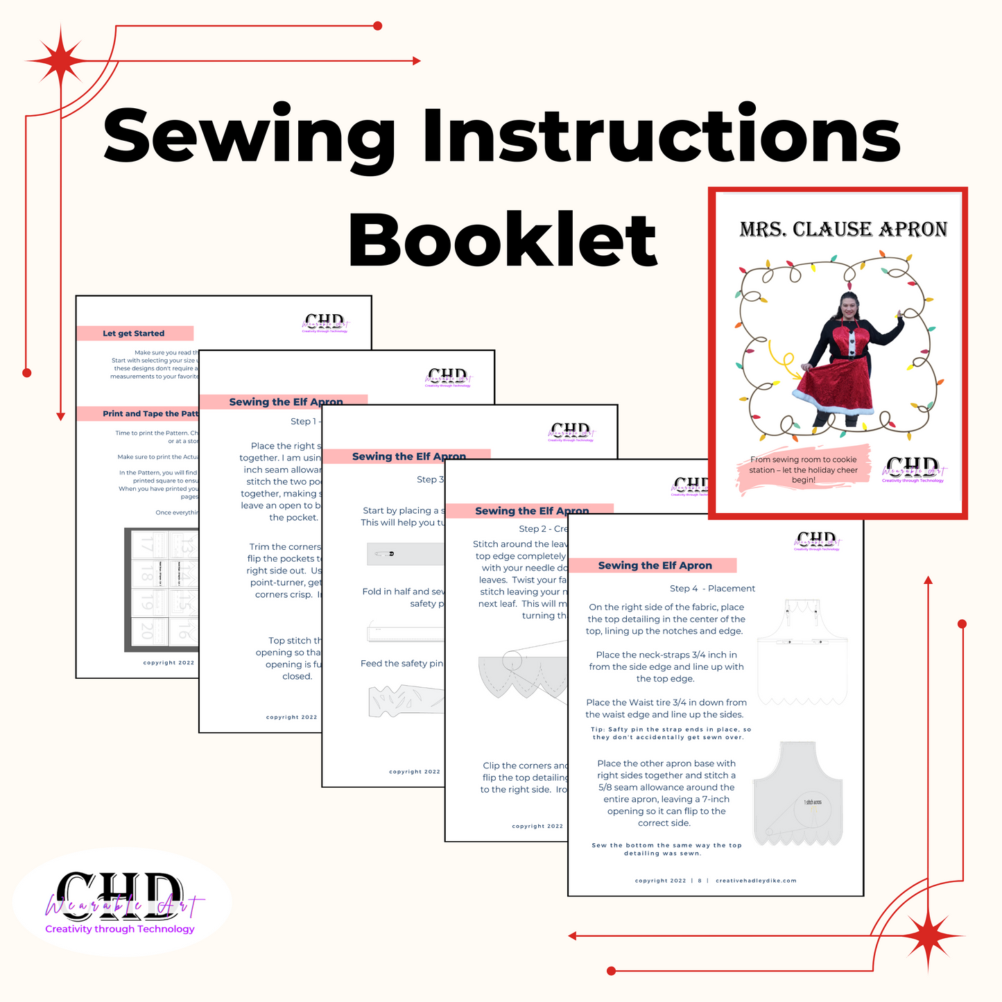 Mrs. Claus Apron Sewing Pattern