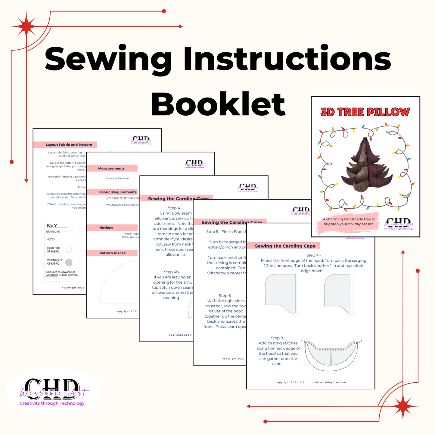 3D Tree Sewing Pattern,  Holiday Decor PDF