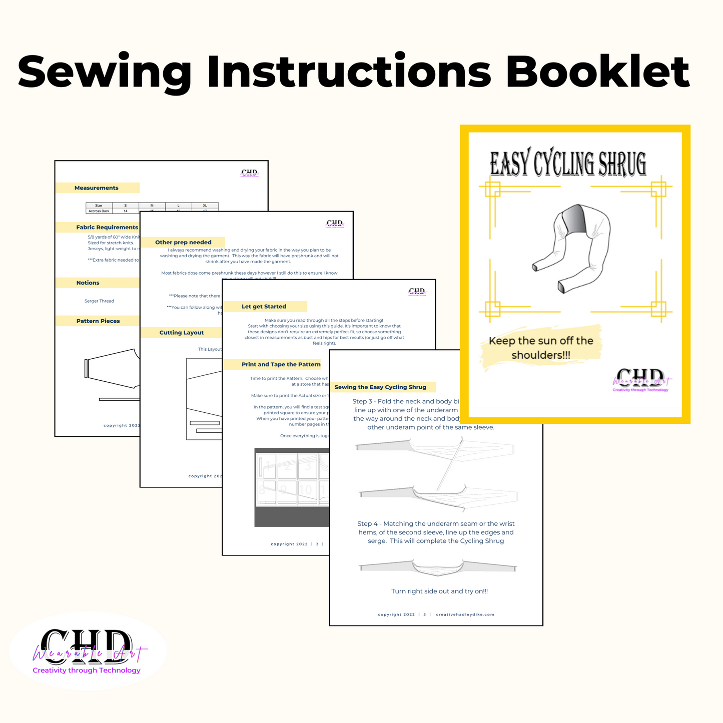 Easy Cycling Shrug Sewing Pattern