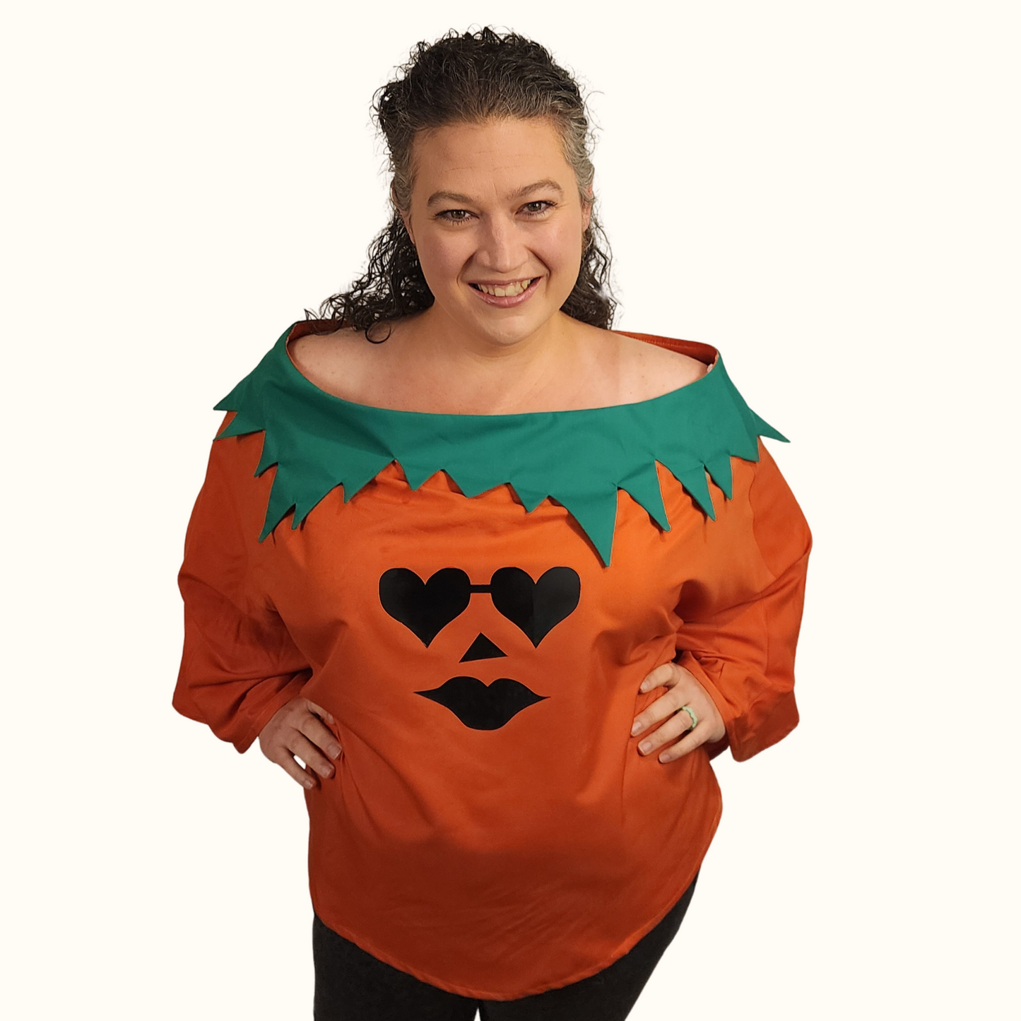 Pumpkin Poncho Sewing Pattern Printable and Projectable Files with 20 Face Options and Step by Step Video Tutorial Sizes XS-5XL