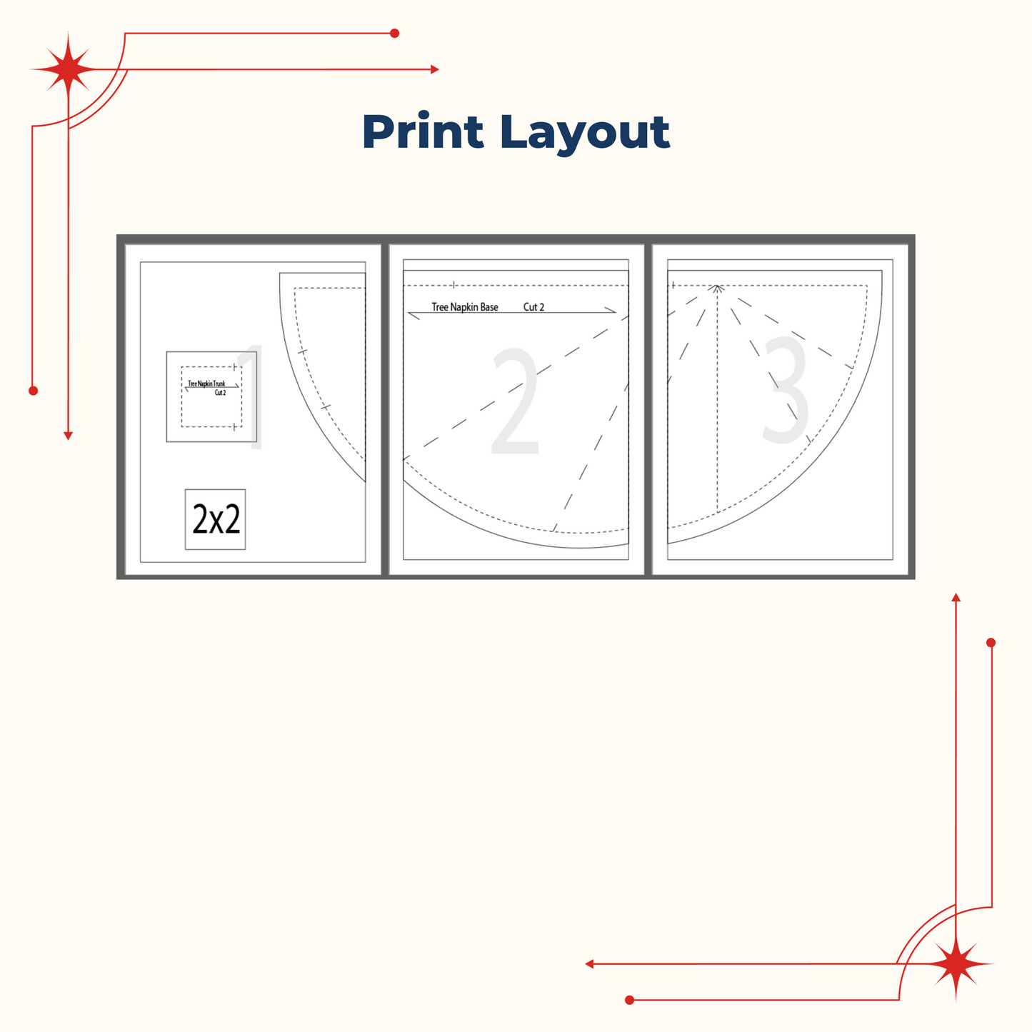 Tree Napkin Sewing Pattern