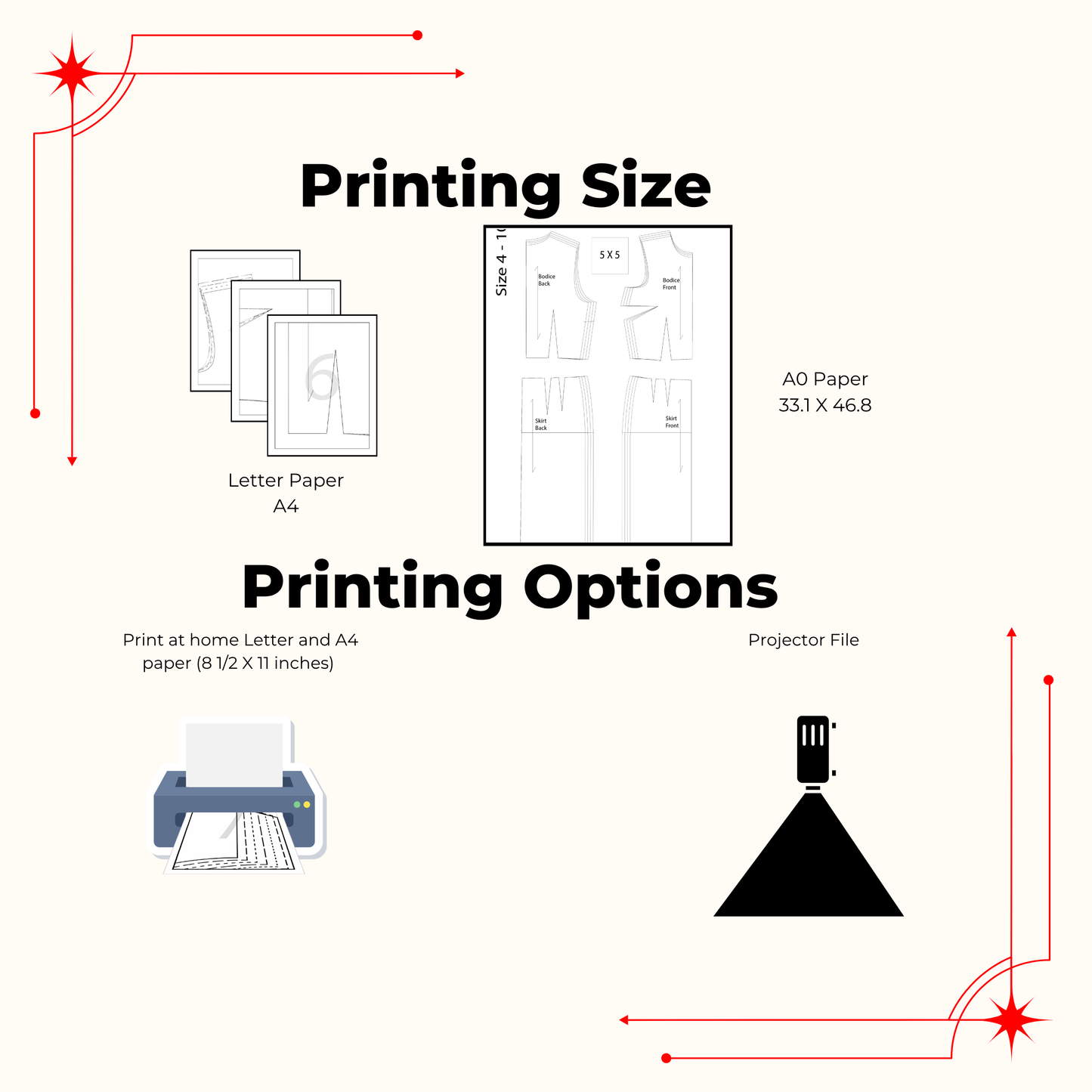 Pet Collar Bow Sewing Pattern, Easy Beginner PDF and Projector Files with 8 Sizes