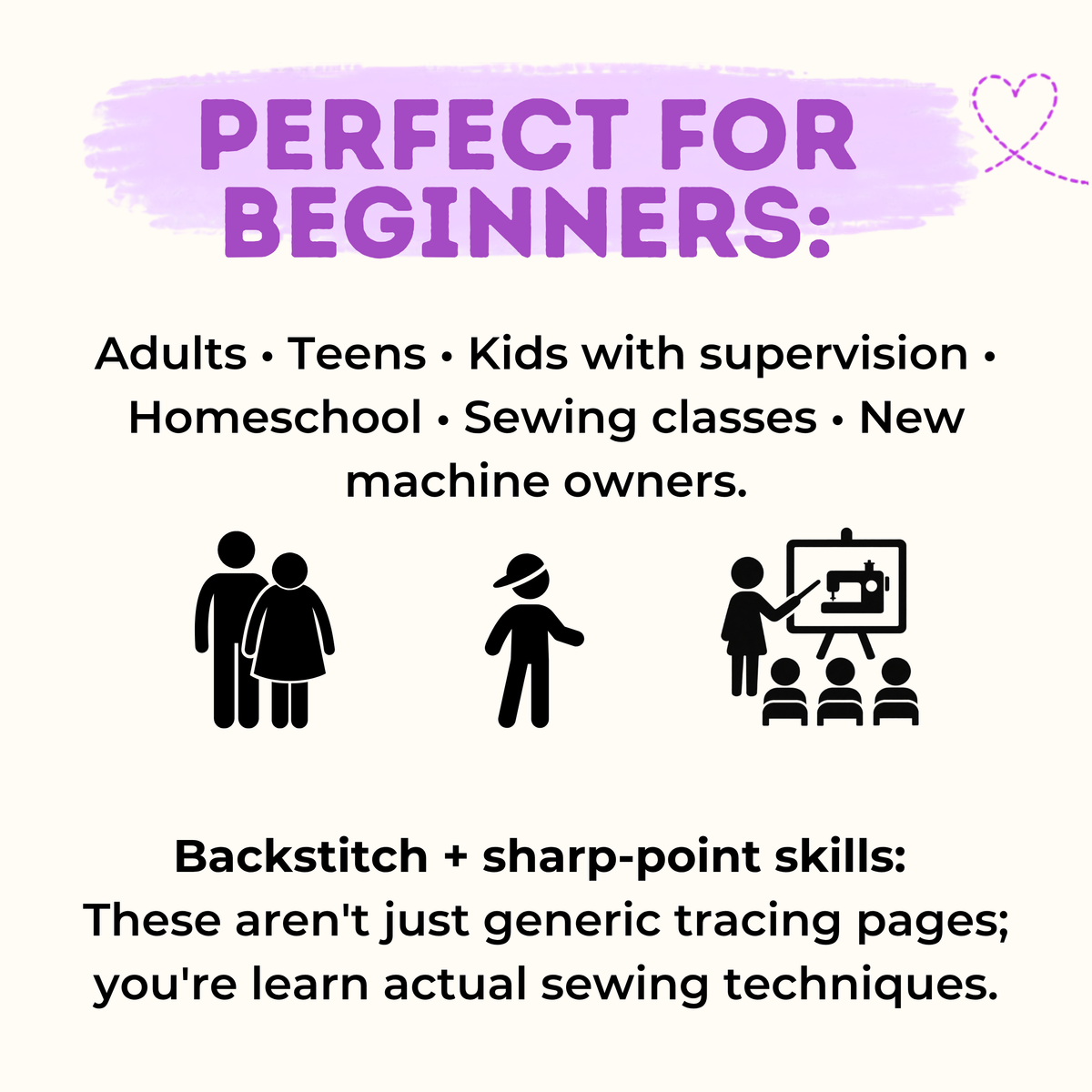 Sewing Practice Sheets for Beginners | 30 Printable Sewing Machine Worksheets | Learn to Sew Lines, Curves, Corners & Mazes | PDF
