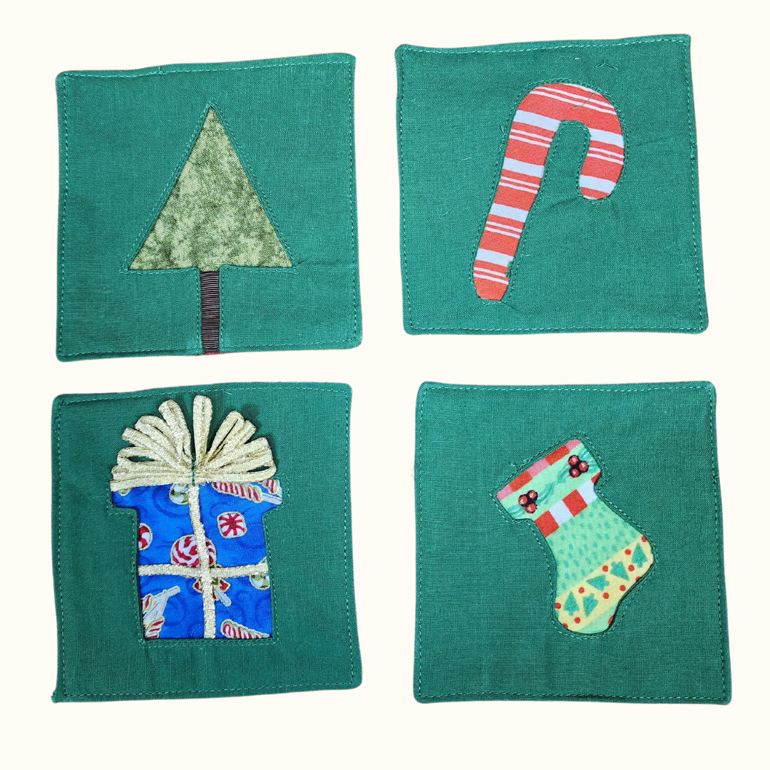 Holiday Fabric Coaster Sewing Pattern