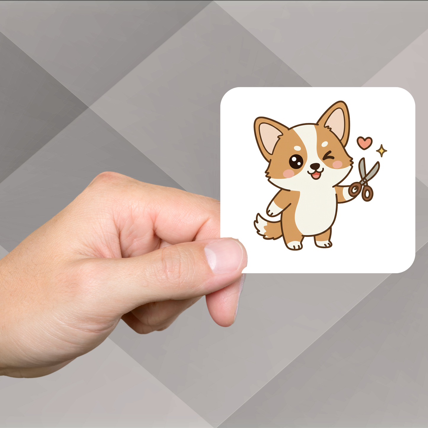 Corgi Dog Sewing Sticker Set –  for Sewists & Crafters – 1" or 2" Vinyl Stickers
