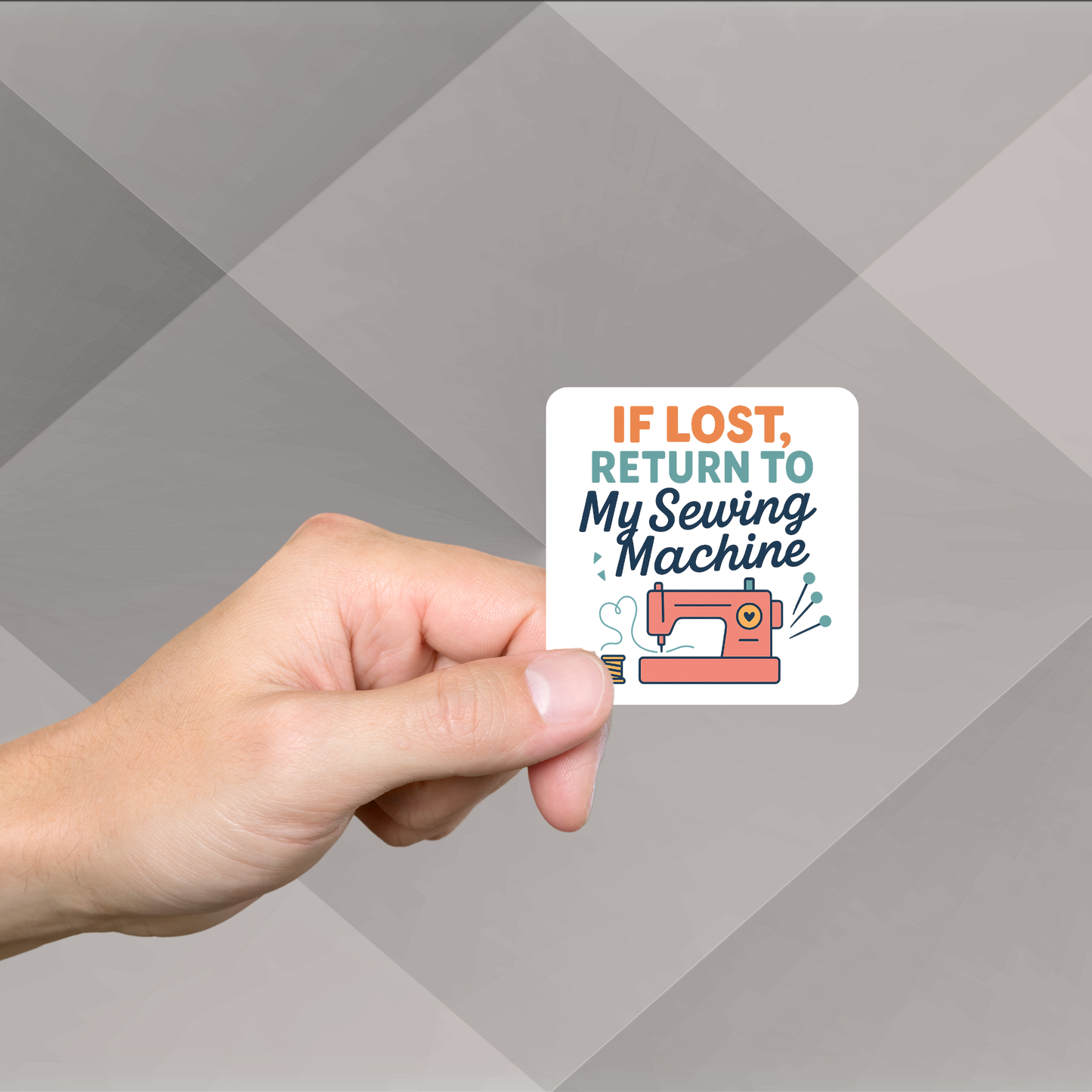 If Lost Return to My Sewing Machine Stickers – Sewing Humor Glossy Vinyl Decals