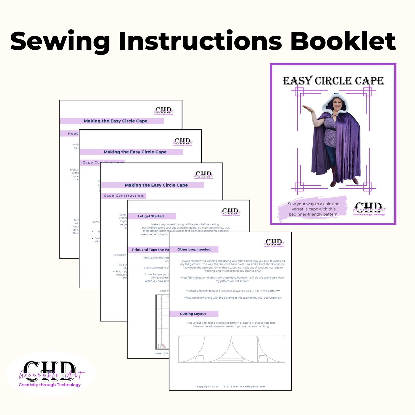 Easy Circle Cape Sewing Pattern