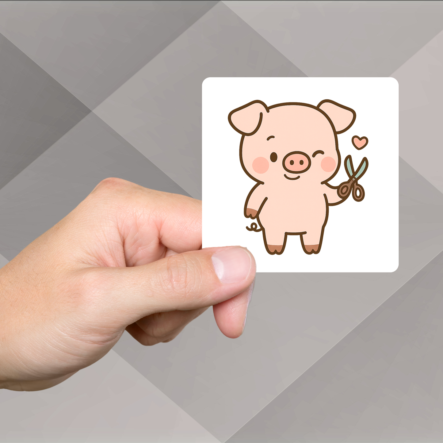 Pig Sewing Sticker Set –  for Sewists & Crafters – 1" or 2" Vinyl Stickers