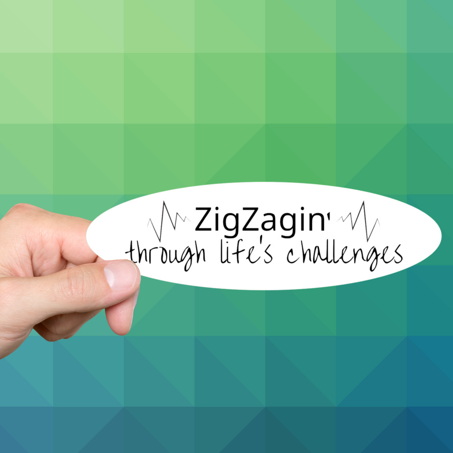 Sewing Motivational Sticker | ZigZagin' through Life's Challenges