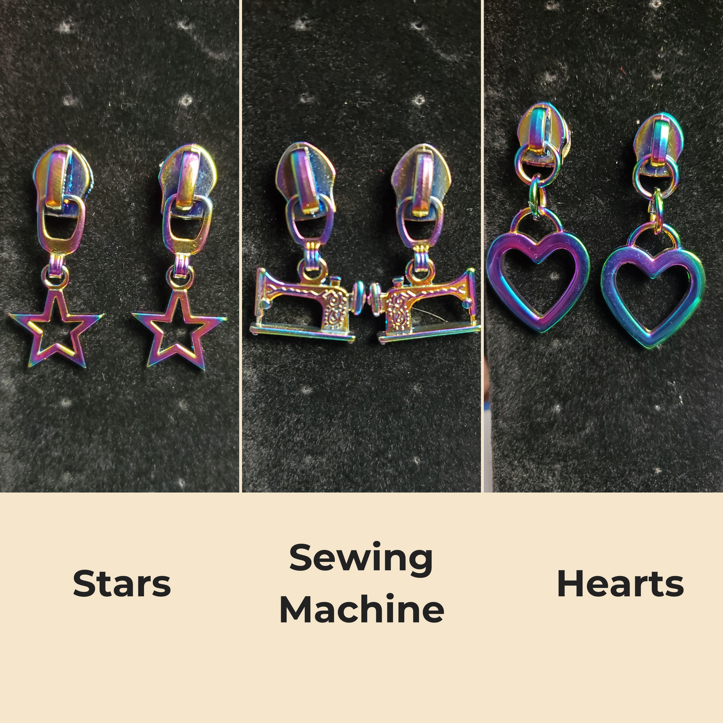 Iridescent Zipper Pull Earrings