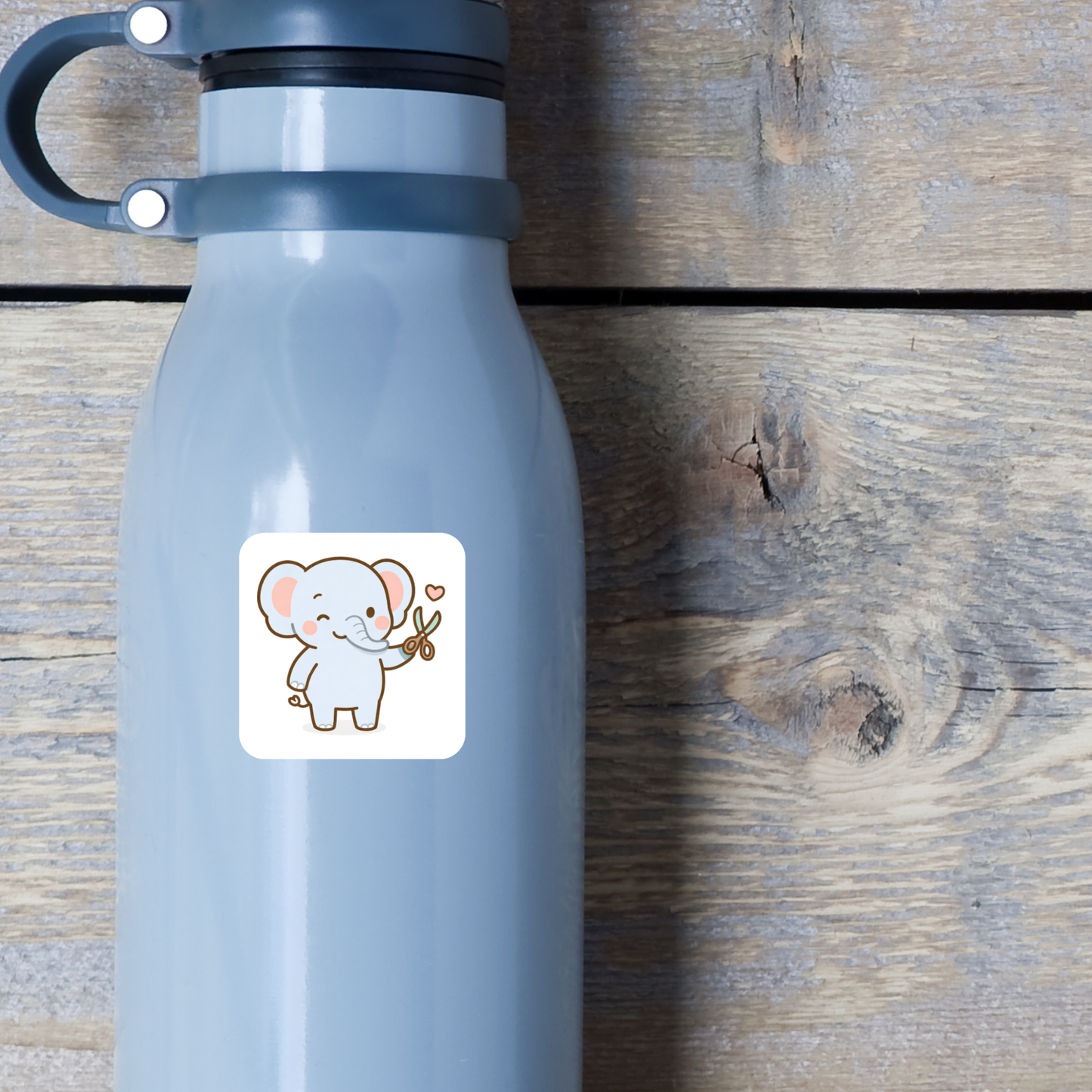 Elephant Sewing Sticker Set – for Sewists & Crafters – 1" or 2" Vinyl Stickers