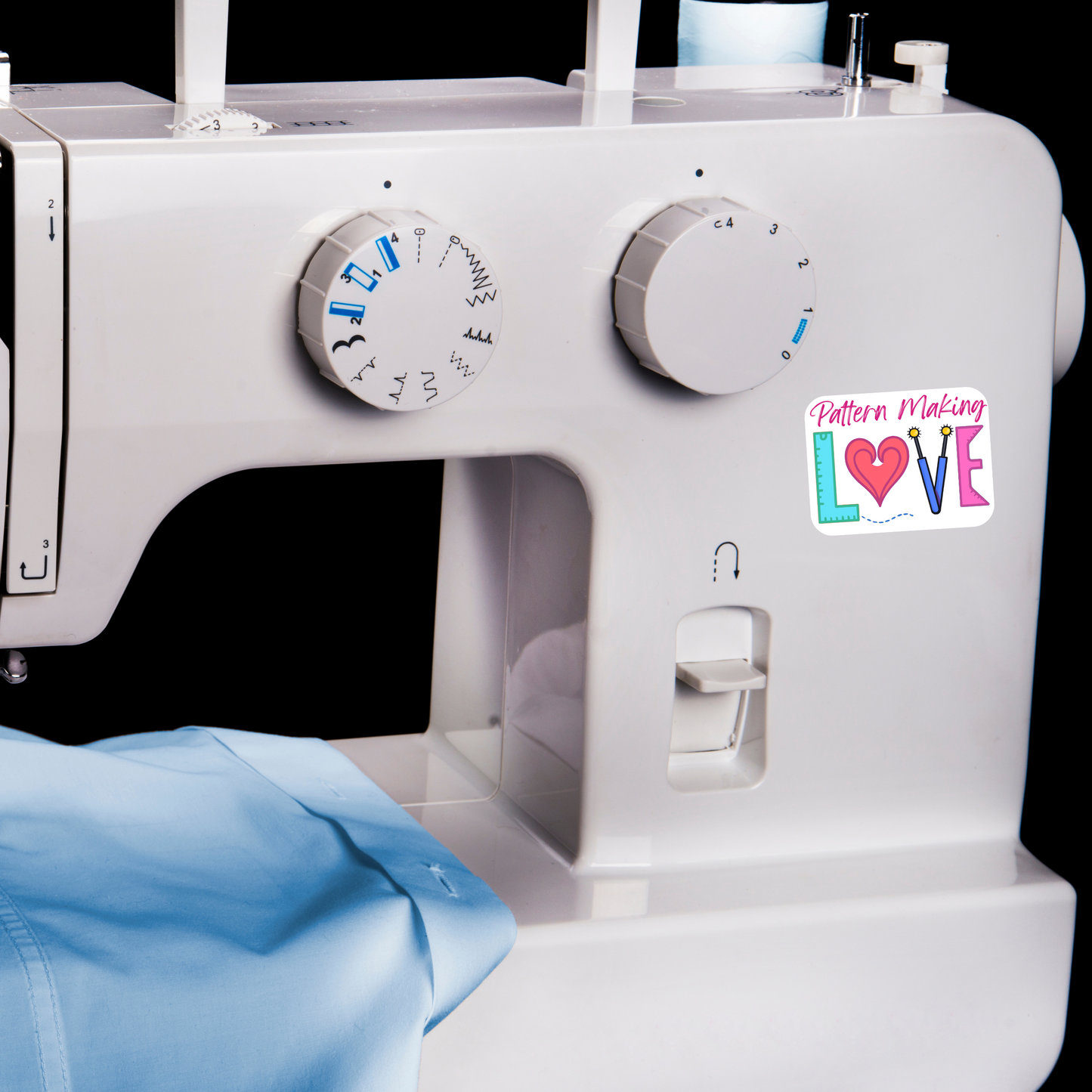 Pattern Making Love Sticker – Black & White or Color – Glossy Vinyl sticker