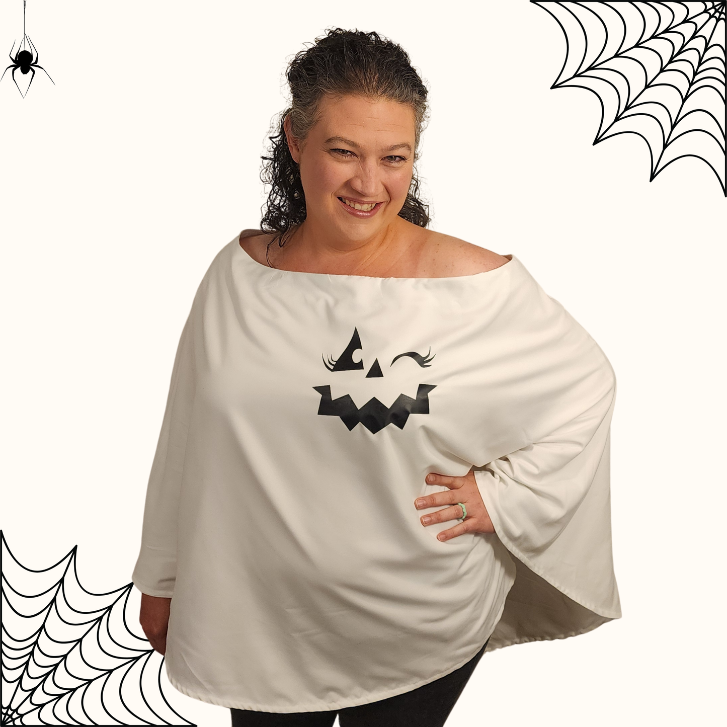 Ghost Poncho PDF Sewing Pattern with Printable  & Projector Files and Step-by-Step Sew Along Video Sizes XS-5XL