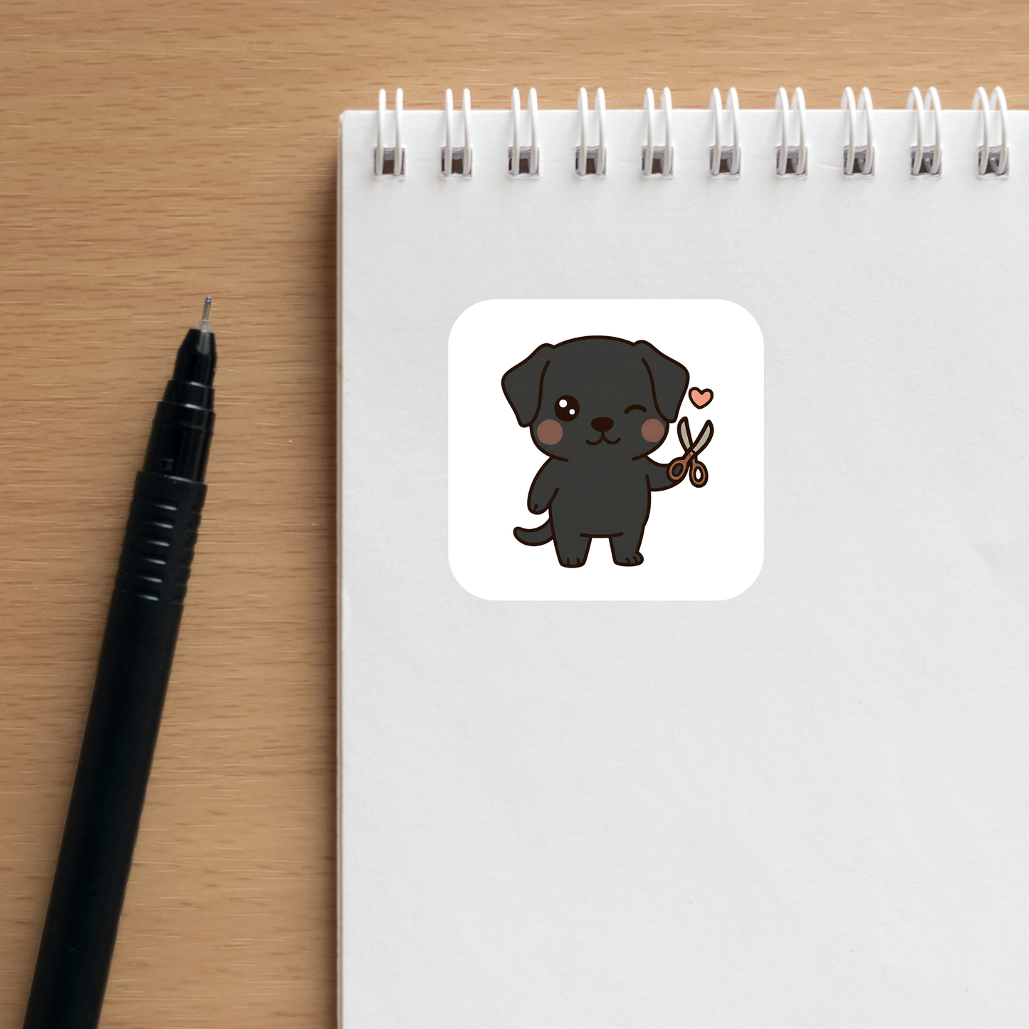 Black Lab Dog Sewing Sticker Set –  for Sewists & Crafters – 1" or 2" Vinyl Stickers