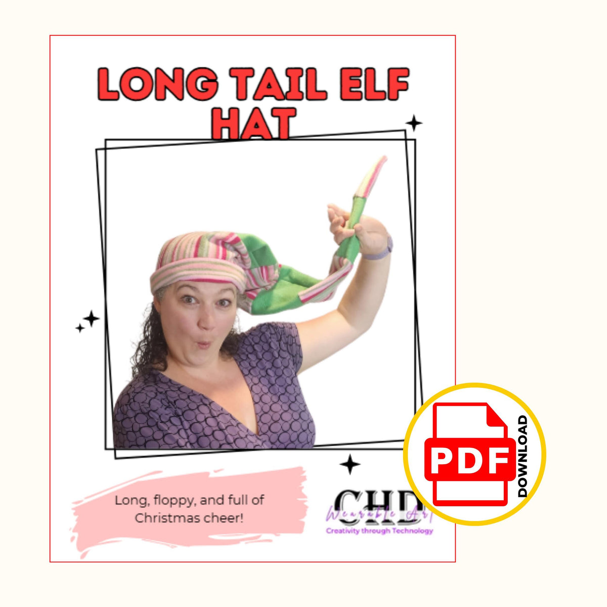 Long Tail Elf Hat sewing pattern