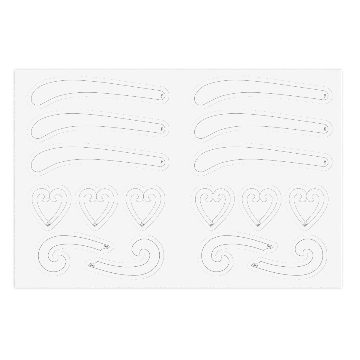 French Curve Sticker Sheets