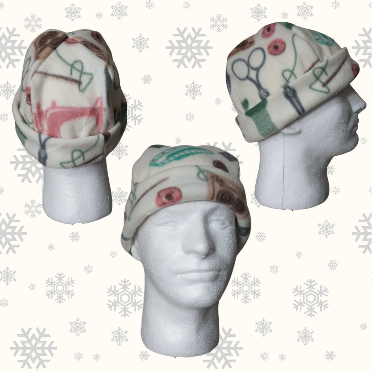 Winter Hat Pattern | Fleece Hat Pattern | Easy Winter Hat Pattern | Simple Hat Sewing Pattern | 4-Piece Hat Pattern | Downloadable Pattern