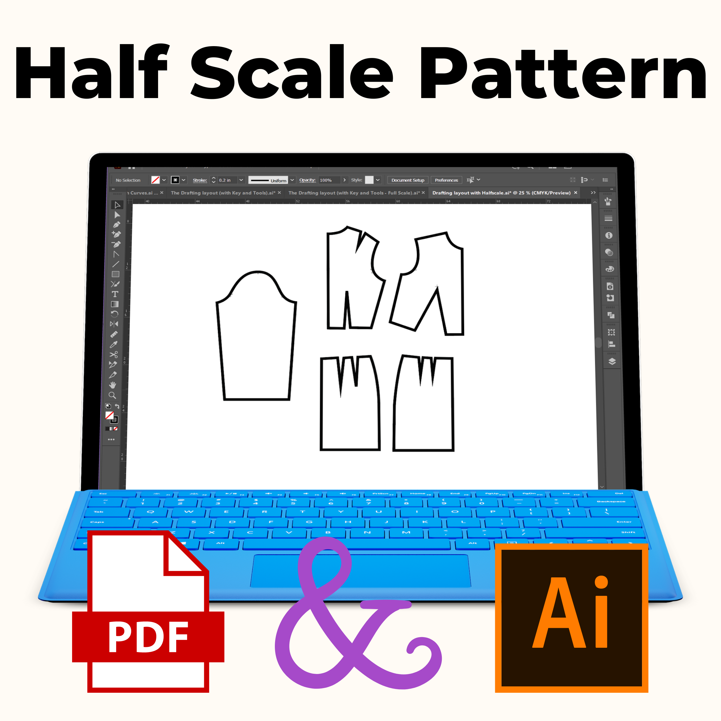 Digital Half Scale Pattern – CreativeHadleyDike