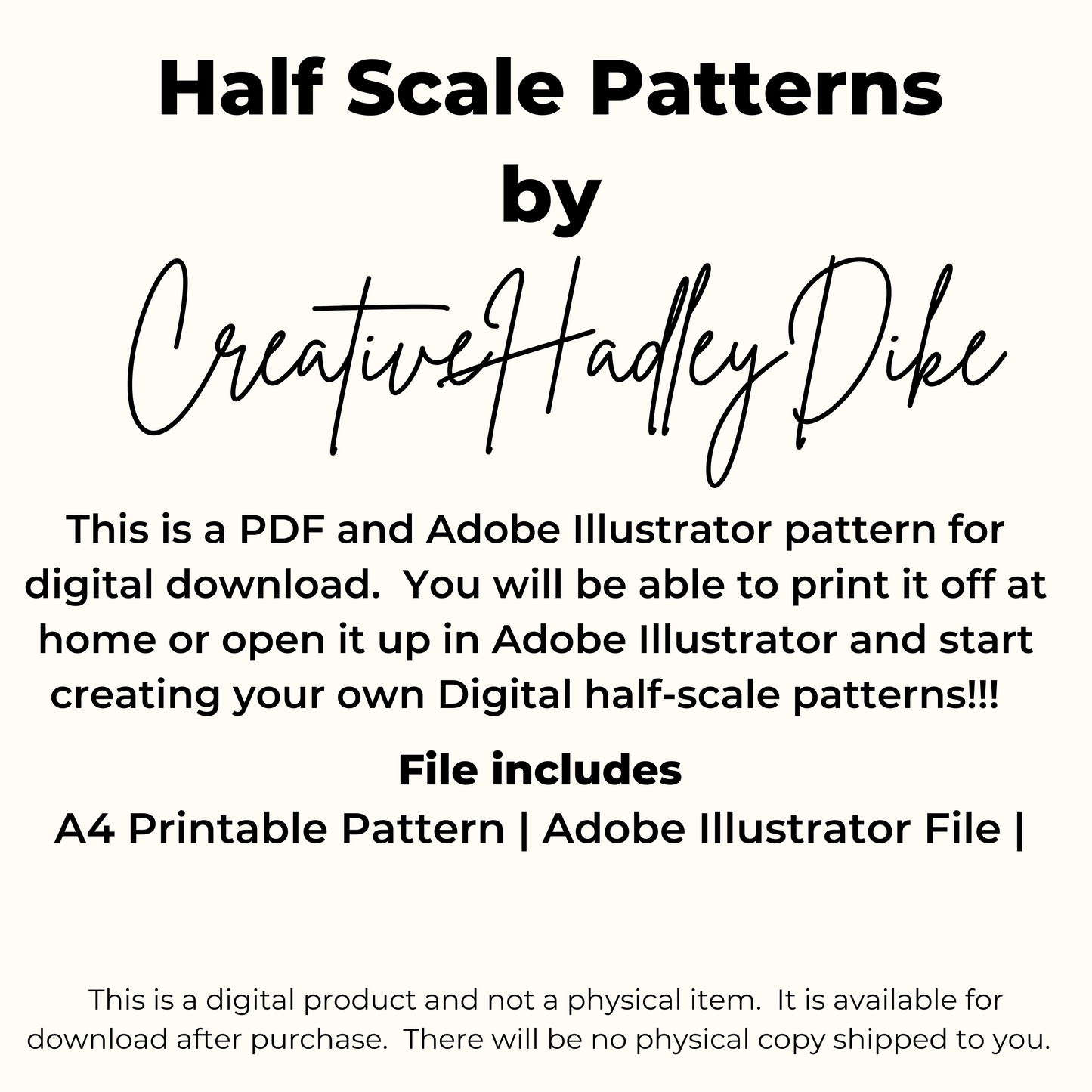 Digital Half Scale Pattern