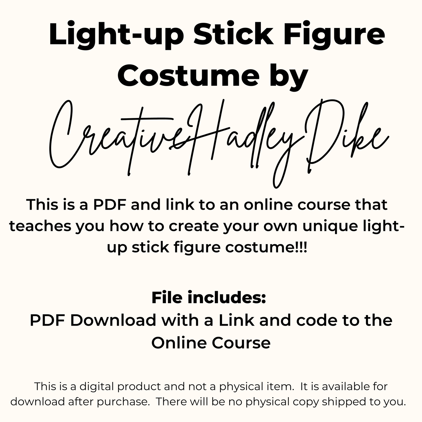 Stick Figure Costume | Light-up Stick Figure Costume | Halloween Costume | Light-up Halloween Costume | DIY Stick Figure Halloween Costume